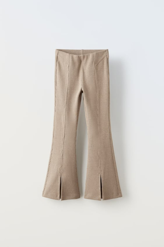 RUBED COTTON FLARE TIGHTS